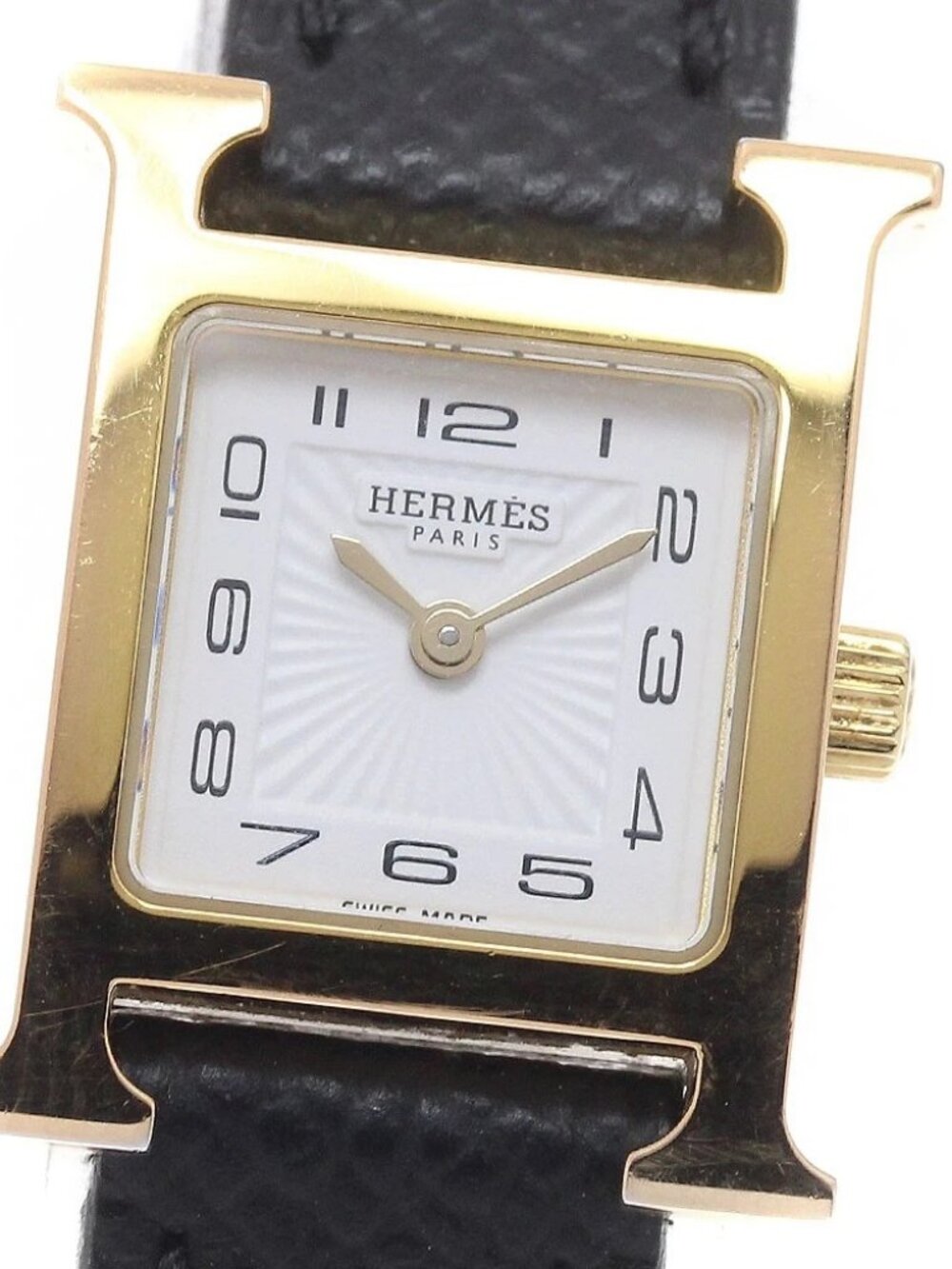 HERMES H watch mini HH1.101 White Dial Quartz Ladies Watch_946970